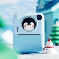 Pazariz Instant Photo Şipşak Mini Full HD Kompakt Dijital Fotoğraf Makinesi Mavi