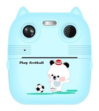 Ikkb Küçük Sevimli Ayı Futbol Oynarken Full HD Kompakt Dijital Fotoğraf Makinesi Mavi