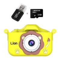 Tuomeng Sevimli Aslan Mini Full HD Kompakt Dijital Fotoğraf Makinesi Sarı