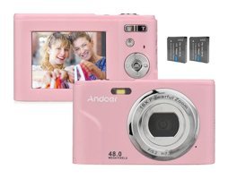 Andoer 2.4 inç Full HD HD 48 MP Kompakt Dijital Fotoğraf Makinesi Pembe