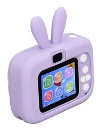 Jectse Sevimli Tavşan Mini Full HD Kompakt Dijital Fotoğraf Makinesi Mor