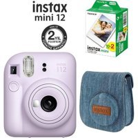 Fujifilm Instax Mini 12 Şipşak Mini Full HD Kompakt Dijital Fotoğraf Makinesi Mor + 20 Adet Fotoğraf Filmi