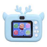 Akozon Sevimli Geyik Mini Full HD Kompakt Dijital Fotoğraf Makinesi Mavi