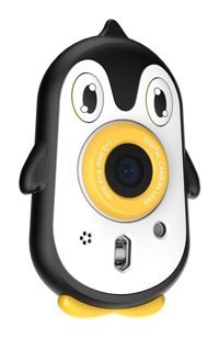 Tuomeng Sevimli Penguen Şipşak Mini Full HD Kompakt Dijital Fotoğraf Makinesi Sarı-Siyah