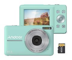 Andoer D12964P Full HD Kompakt Dijital Fotoğraf Makinesi Yeşil