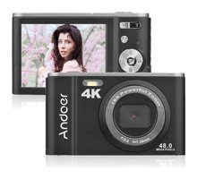Andoer D12967P 4K Kompakt Dijital Fotoğraf Makinesi Siyah