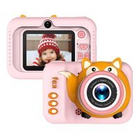 Bangyi Sevimli Tilki Mini Full HD Kompakt Dijital Fotoğraf Makinesi Pembe