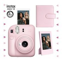 Fujifilm Instax Mini 12 Şipşak Mini Full HD Kompakt Dijital Fotoğraf Makinesi Pembe + 64 Adet Fotoğraf Filmi