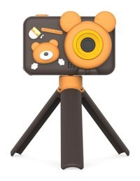 Tuomeng Sevimli Ayı Şipşak Mini Full HD Kompakt Dijital Fotoğraf Makinesi Kahverengi