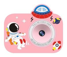 Mengtuo Astronot Şipşak Mini Full HD Kompakt Dijital Fotoğraf Makinesi Pembe