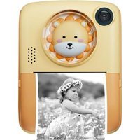 Teknomilla Sevimli Aslan Mini Full HD Kompakt Dijital Fotoğraf Makinesi Sarı