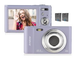 Andoer D11758P Full HD Kompakt Dijital Fotoğraf Makinesi Mor