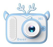 Mengtuo Sevimli Geyik Mini Full HD Kompakt Dijital Fotoğraf Makinesi Beyaz-Kahverengi