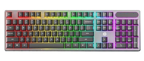 Hp K100 Rainbow İngilizce Q 104 Tuşlu Black Kablolu Gri Mekanik Gaming Klavye