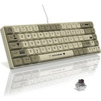 Coverzone Ajazz Ak680 Türkçe Q 68 Tuşlu Brown Kablolu Gri - Kahverengi Mekanik Klavye