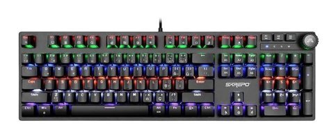 Sarepo Mj-97 Türkçe Q RGB Black Kablolu Siyah Mekanik Gaming Klavye