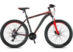 Kron XC 100 27.5 Jant21 Vites Dağ Bisikleti Kırmızı-Siyah