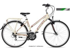 Corelli Frieda 28 Jant 24 Vites Şehir / Tur Bisikleti Gri-Kırmızı-Yeşil