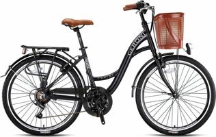 Kron Tourer 24 Jant 21 Vites Şehir / Tur Bisikleti Gri-Kahverengi-Siyah