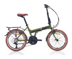 Bianchi F021 26 Jant 21 Vites Amortisörlü Katlanır Şehir / Tur Bisikleti Yeşil-Kahverengi