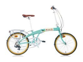 Bianchi Folding Vintage 285H 20 Jant 21 Vites Katlanır Şehir / Tur Bisikleti Krem-Turkuaz