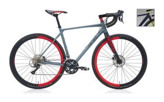 Carraro Gravel G0 26 Jant 16 Vites Yol / Yarış Bisikleti Gri-Kırmızı-Siyah