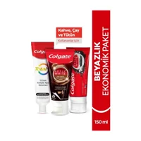 Colgate Optic White Organik Florürlü Diş Macunu 2x50 ml + Total Profesyonel Kömürlü Diş Macunu 50 ml