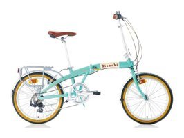 Bianchi Folding Vintage 26 Jant 21 Vites Katlanır Şehir / Tur Bisikleti Mavi-Turkuaz-Turuncu