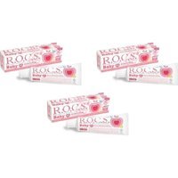 Rocs Baby Elmalı Florürsüz 0-3 Yaş Çocuk Diş Macunu 3x35 ml