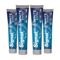 Signal White System Naneli Florürlü Diş Macunu 4x75 ml