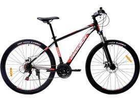 Geotech Mode 27.5 Jant 21 Vites Dağ Bisikleti Gri-Kırmızı-Siyah