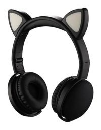 Ally Kedi Kulak Android & iOS Uyumlu Tek Mikrofonlu 5.0 Işıklı Silikonsuz Gürültü Önleyici Kablosuz Kulak Üstü Bluetooth Kulaklık Siyah