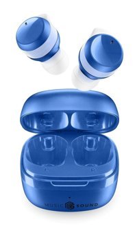 Cellular Line Music Sound Flow Android & iOS Uyumlu 5.3 Silikonlu Kablosuz Kulak İçi Bluetooth Kulaklık Mavi