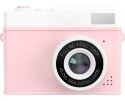 Boutiques Mini Full HD Kompakt Çocuk Dijital Fotoğraf Makinesi Pembe Beyaz