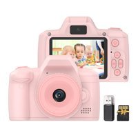 Samlanso Mini Full HD Kompakt Çocuk Dijital Fotoğraf Makinesi Pembe