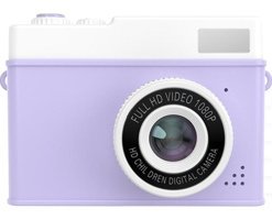 Boutiques Mini Full HD Kompakt Çocuk Dijital Fotoğraf Makinesi Mor Beyaz