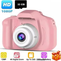 Torima Mini Full HD Kopmakt Çocuk Dijital Fotoğraf Makinesi Pembe