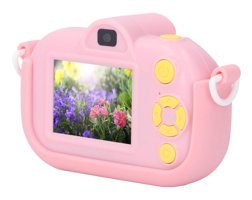 Vrupin Full HD Kopmakt Çocuk Dijital Fotoğraf Makinesi Pembe- Sarı