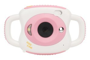 Fockety Mini Full HD Kompakt Çocuk Dijital Fotoğraf Makinesi Pembe Beyaz