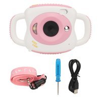 Akozon Full HD Kopmakt Çocuk Dijital Fotoğraf Makinesi Beyaz-Pembe