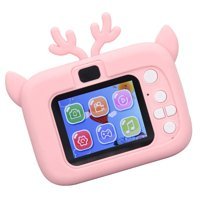 Shanrya Geyik Full HD Kopmakt Çocuk Dijital Fotoğraf Makinesi Pembe
