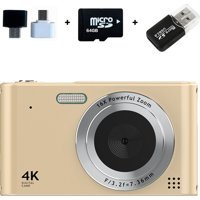 Tuomeng Full HD Kopmakt Dijital Fotoğraf Makinesi Açık Kahverengi