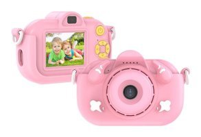 Vkemall Full HD Kopmakt Çocuk Dijital Fotoğraf Makinesi Pembe