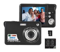 Andoer 4K Kopmakt Dijital Fotoğraf Makinesi Siyah