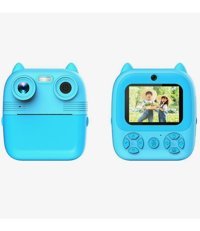 Qasul Mini Sevimli Full HD Kompakt Çocuk Dijital Fotoğraf Makinesi Mavi