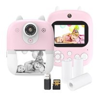 Hallow Mini Full HD Kompakt Çocuk Dijital Fotoğraf Makinesi Pembe