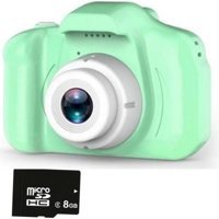 Pazariz Mini Full HD Kopmakt Çocuk Dijital Fotoğraf Makinesi Yeşil