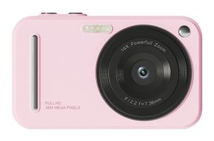Vkemall 2.4 inç Full HD 48 MP Kompakt Dijital Fotoğraf Makinesi Pembe
