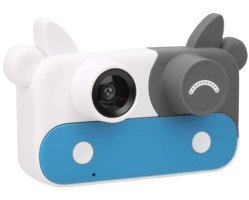 Akozon Mini Full HD Kopmakt Çocuk Dijital Fotoğraf Makinesi Beyaz-Mavi