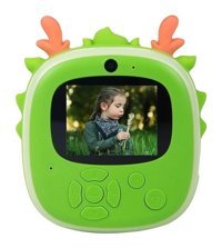 Boutiques Dinozor Full HD Kopmakt Çocuk Dijital Fotoğraf Makinesi Yeşil